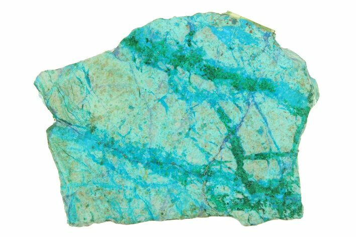 Polished Blue River Chrysocolla Slice - Arizona #337397